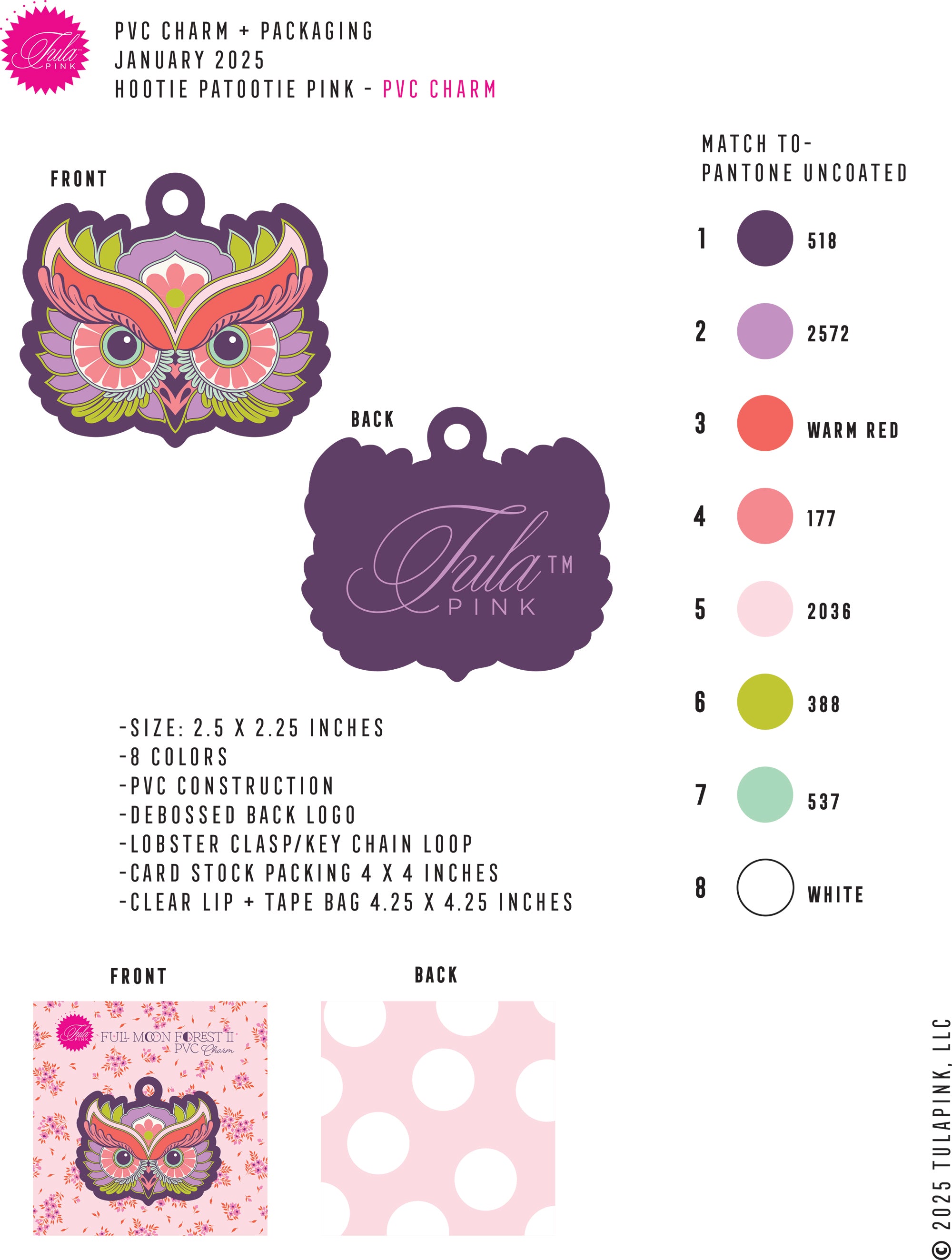 "Hootie Patootie" Patch & Charm Set - "Honey"