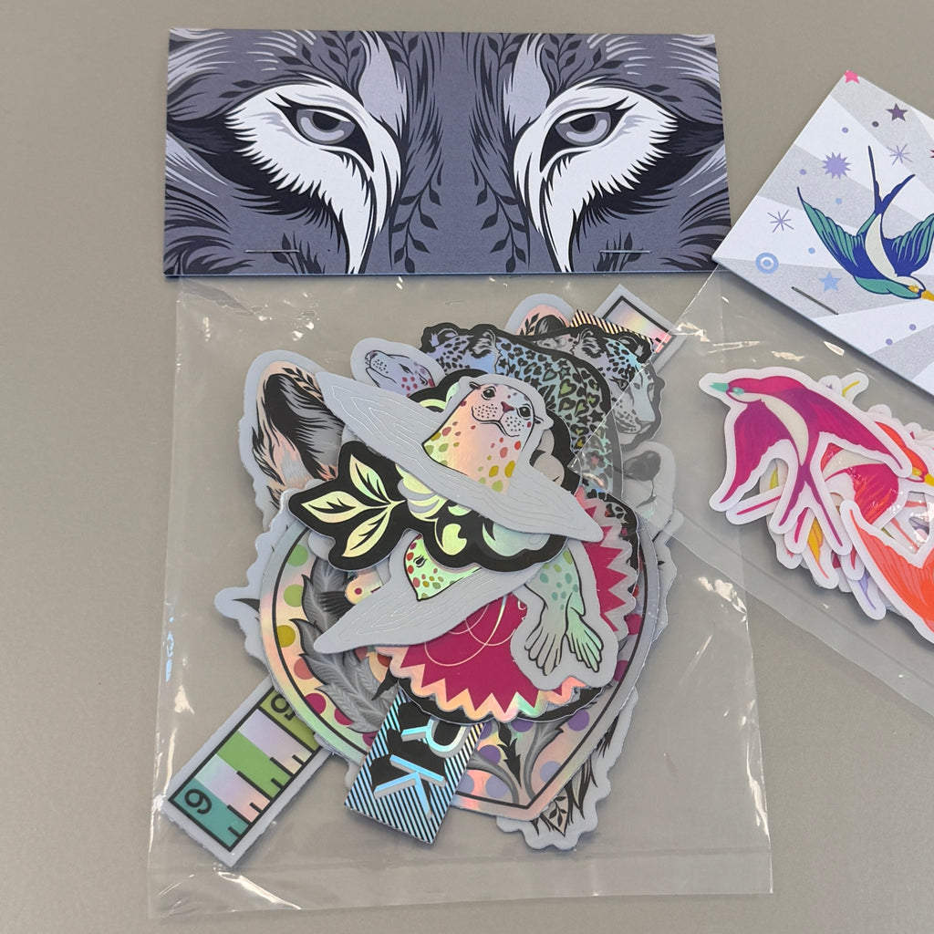 COMPLETE BUNDLE  - (Both Art Prints + Both Sticker Packs!)