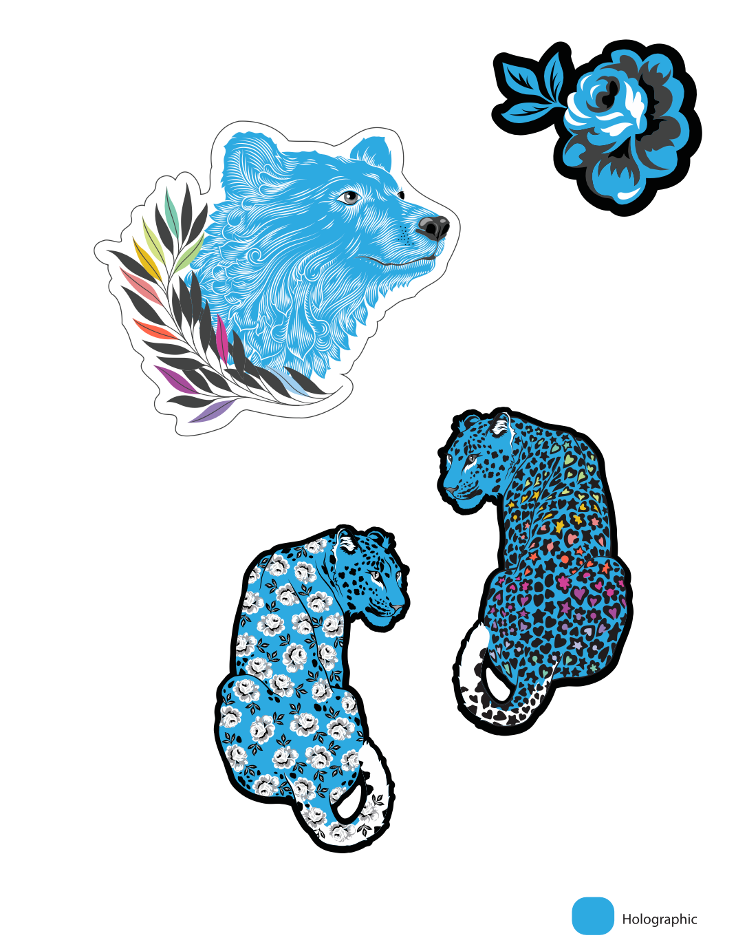 Graywork Holographic Large Sticker Pack