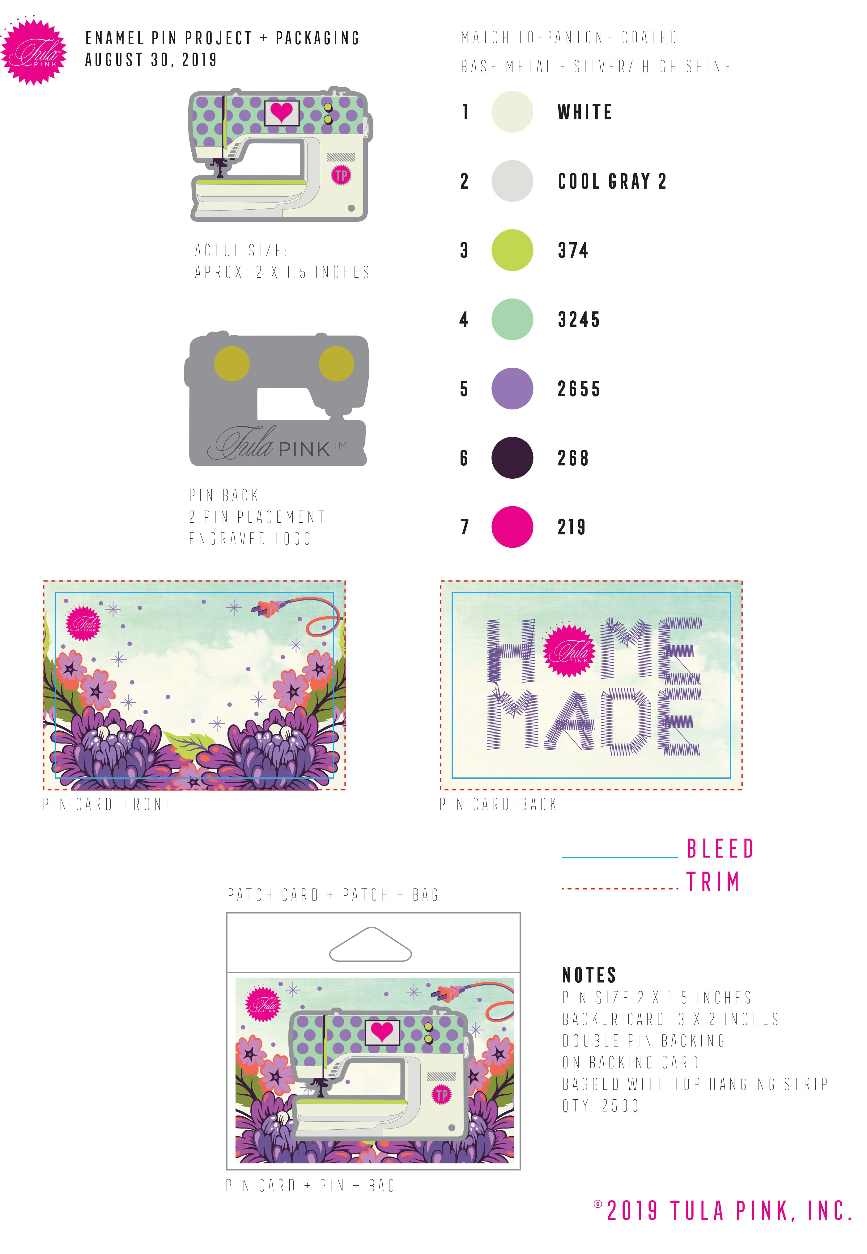 HOMEMADE Sewing Machine Enamel Pin (2020)